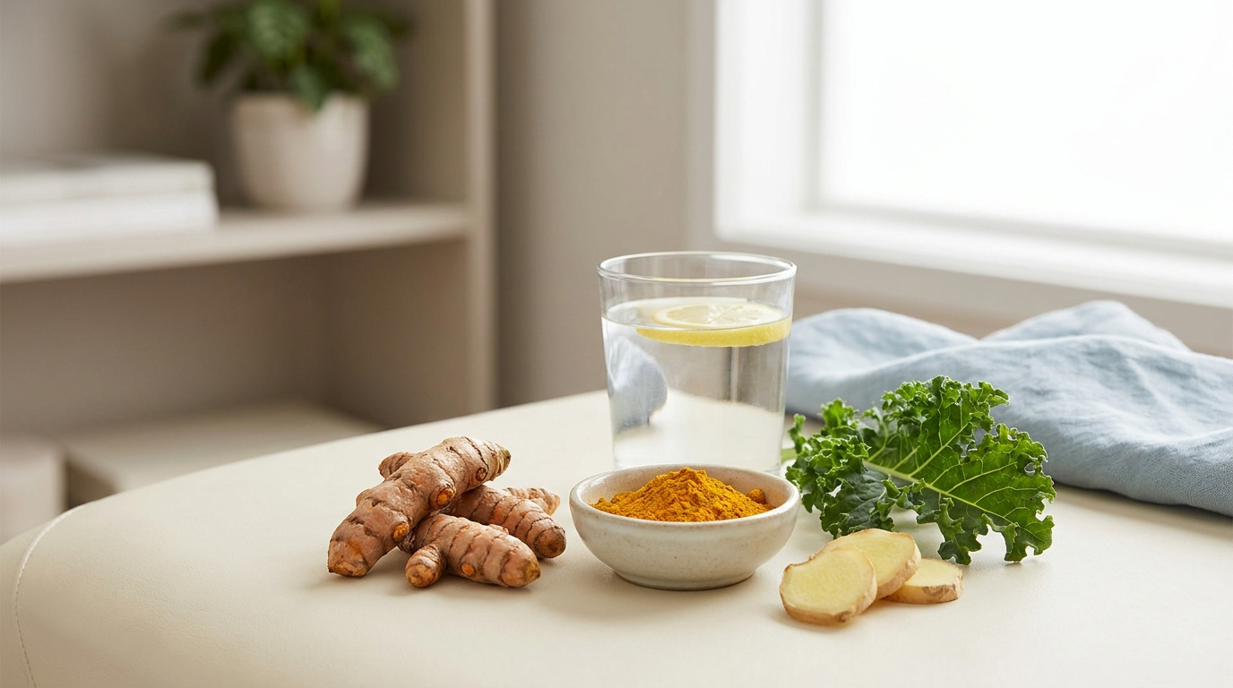 Anti-inflammatory ingredients including turmeric and ginger
