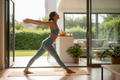 Woman practising yoga at home — Lifestyle Screen blood test covering Iron Status and Nutritional Health including Vitamin B12 and Vitamin D